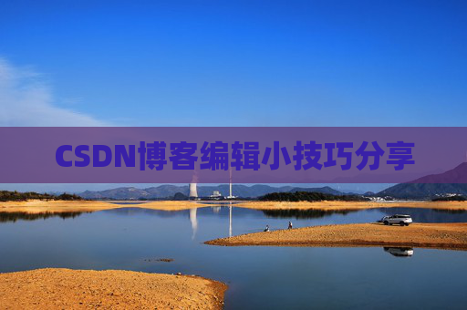 CSDN博客编辑小技巧分享